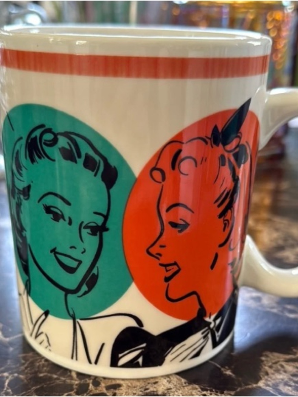 P Graham Dunn Retro Style Ceramic Mug with Vintage Design